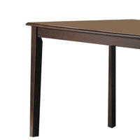 Wooden Dining Table With Tapered Legs, Espresso Brown - AMF-06850