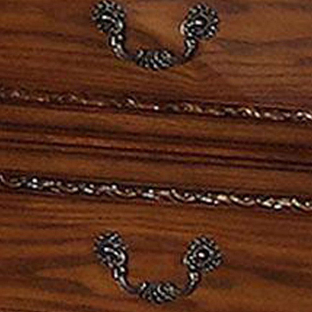 Wooden Night Stand with Two Drawer In Traditional Style, Brown  - BM177844