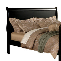 Louis Philippe III Queen Bed, Black - AMF-19500Q