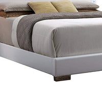 Contemporary Style Queen Size Wooden Panel Bed with Headboard, White - AMF-22640Q