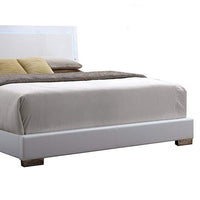 Contemporary Style Queen Size Wooden Panel Bed with Headboard, White - AMF-22640Q