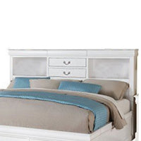 Luxurious And Stylish Queen Size Bed With Storage, White - AMF-24490Q