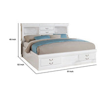 Luxurious And Stylish Queen Size Bed With Storage, White - AMF-24490Q
