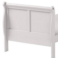 Sophisticated Contemporary Style Twin Size Sleigh Bed, White - AMF-24515T