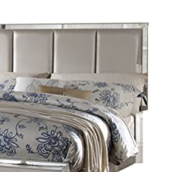 Contemporary Style Elegant Queen Size Bed With Padded Headboard, Gold - AMF-24830Q