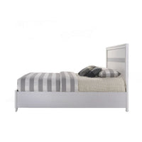 Classy Queen Size Bed With Storage, White - AMF-25770Q