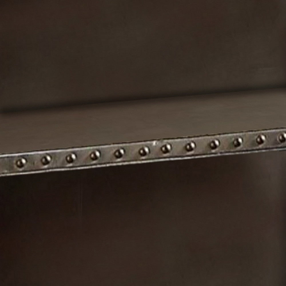 Rectangular Nightstand With USB Power Dock And Caster Legs In Aluminum Finish - AMF-26218