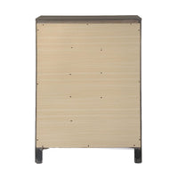 Wooden Five Drawer Chest With Bracket Legs, Gray - AMF-26266