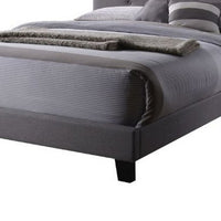 Luxurious Contemporary Style Upholstered Queen Bed, Grey - AMF-26360Q