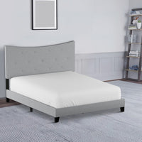 Luxurious Contemporary Style Upholstered Queen Bed, Grey - AMF-26360Q
