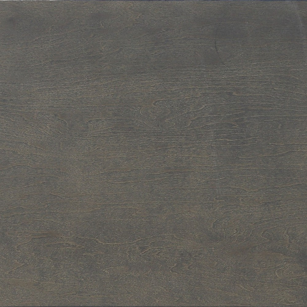 Traditional Style Wooden Nightstand with Two Drawers and Metal Handles, Dark Gray - AMF-26793