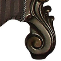 Traditional Style Wood and Poly Resin Vanity Stool, Gray - AMF-26848