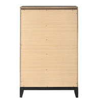 Five Drawer Chest With Tapered Feet, Weathered Gray - AMF-27056