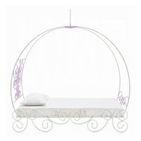 Angel Full Bed with Canopy, White & Purple - AMF-30535F