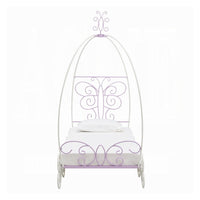 Angel Full Bed with Canopy, White & Purple - AMF-30535F