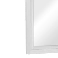 Contemporary Style Wood Rectangular Mirror, White - AMF-30600
