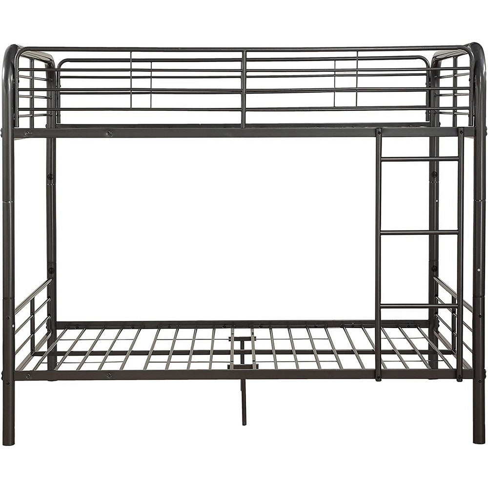 Metal Full/Full Bunk Bed, Dark Brown - AMF-37433