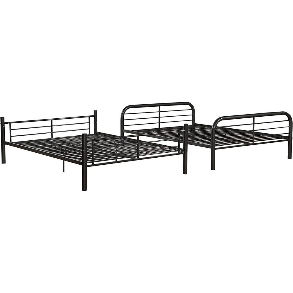 Metal Full/Full Bunk Bed, Dark Brown - AMF-37433