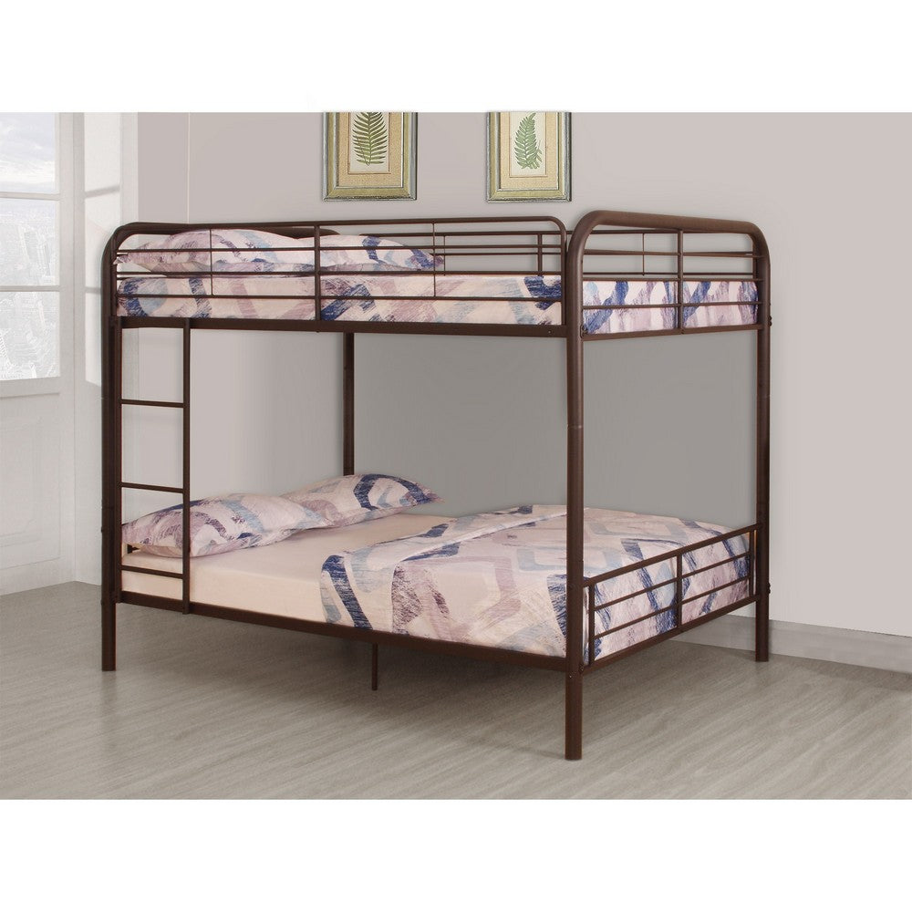 Metal Full/Full Bunk Bed, Dark Brown - AMF-37433