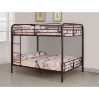 Metal Full/Full Bunk Bed, Dark Brown - AMF-37433