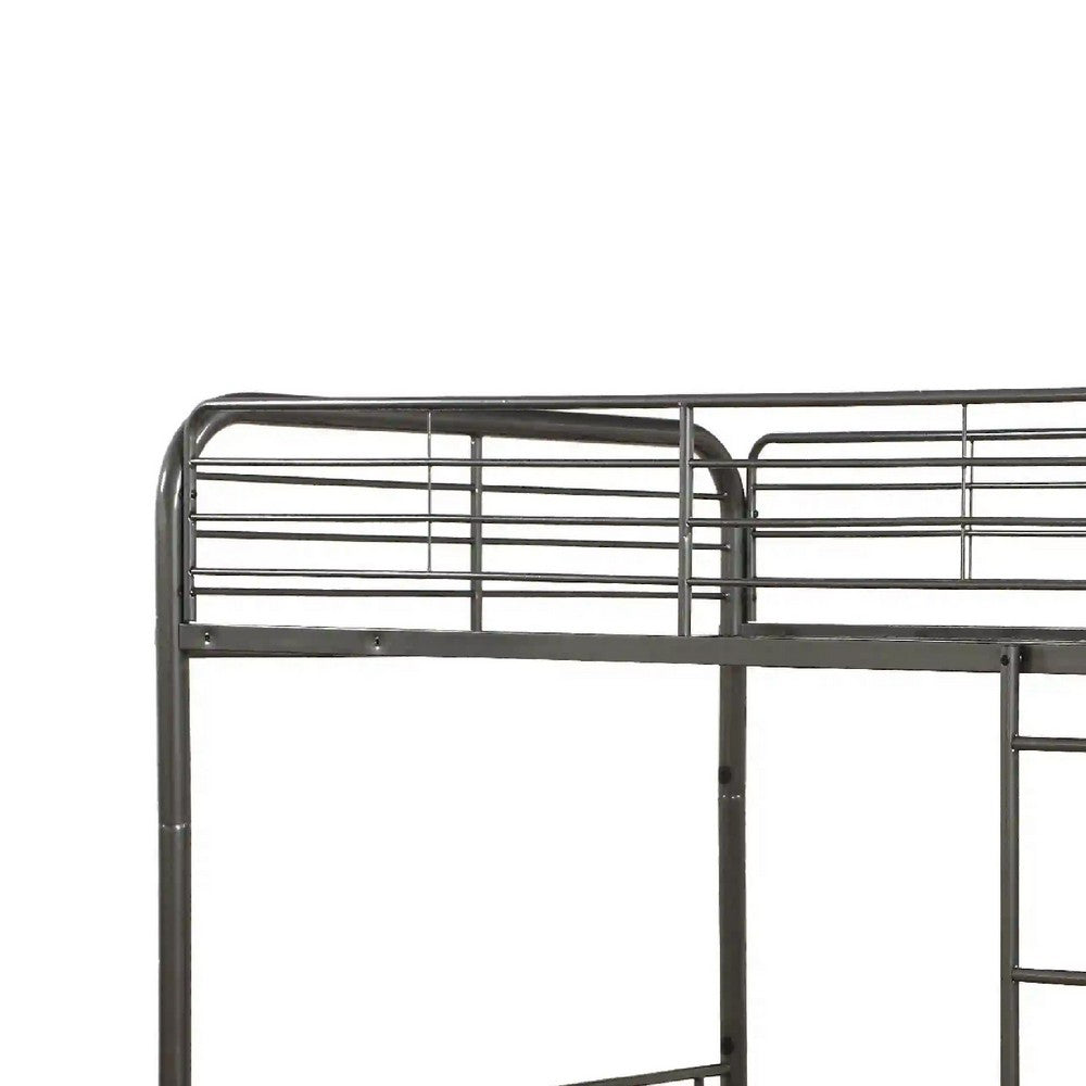 Metal Full/Full Bunk Bed, Gunmetal Gray - AMF-37435
