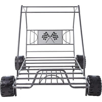 Metal Go Kart Style Twin Bed, Black - AMF-37640T