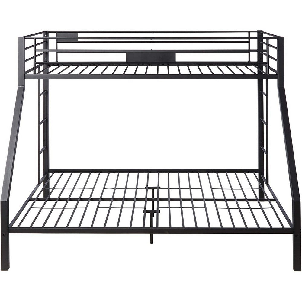 Metal Twin XL/Queen Bunk Bed, Black Sand - AMF-38000