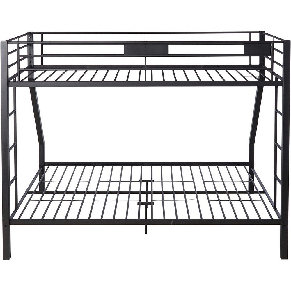 Metal Twin XL/Queen Bunk Bed, Black Sand - AMF-38000