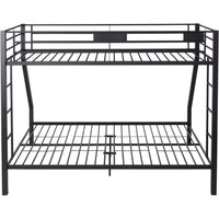 Metal Twin XL/Queen Bunk Bed, Black Sand - AMF-38000