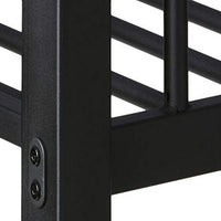 Metal Twin XL/Queen Bunk Bed, Black Sand - AMF-38000