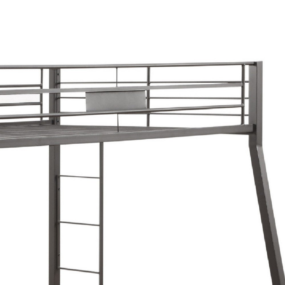 Metal Full XL/Queen Bunk Bed, Black Sand - AMF-38005