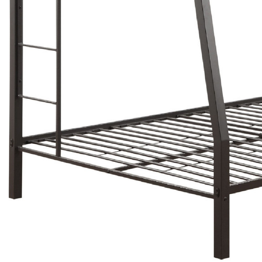 Metal Full XL/Queen Bunk Bed, Black Sand - AMF-38005