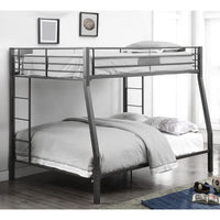 Metal Full XL/Queen Bunk Bed, Black Sand - AMF-38005