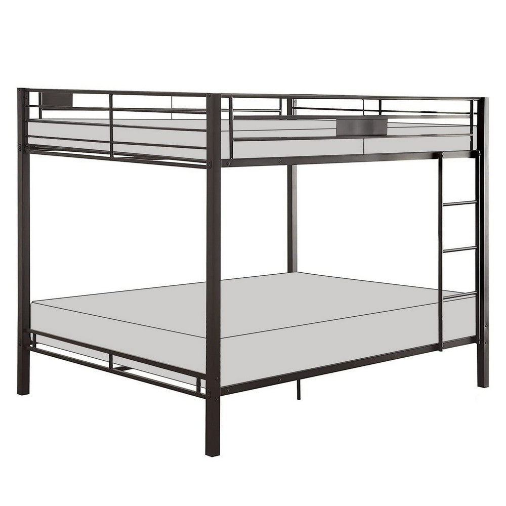 Metal Queen/Queen Bunk Bed, Black Sand - AMF-38015