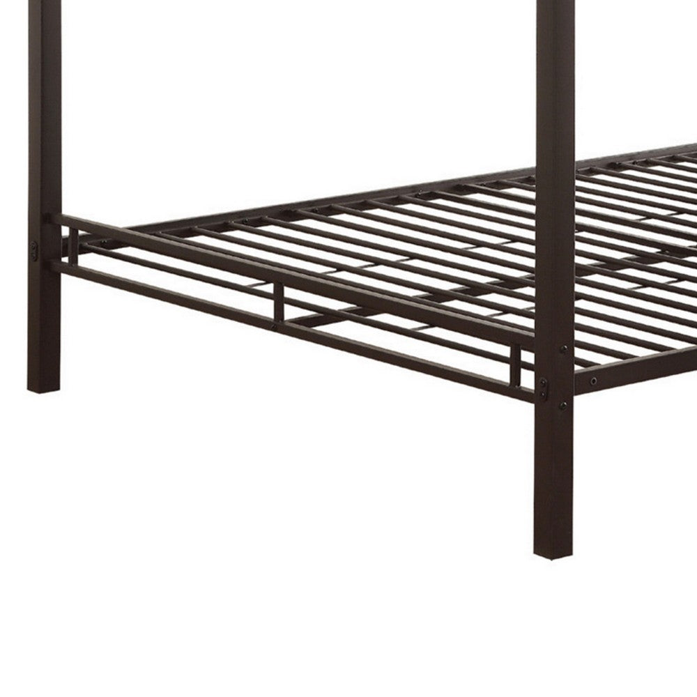 Metal Queen/Queen Bunk Bed, Black Sand - AMF-38015