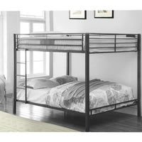 Metal Queen/Queen Bunk Bed, Black Sand - AMF-38015