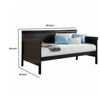 Sturdy Wooden Daybed, Black - AMF-39095