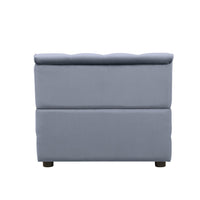 Traditional Style Velvet Modular Armless Chair with Tufting, Gray - AMF-53305