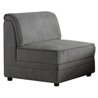 Bois Armless Chair (Reversible), Gray Velvet - AMF-53780