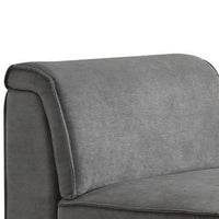 Bois Armless Chair (Reversible), Gray Velvet - AMF-53780