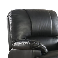 Contemporary Polyurethane Upholstered Metal Recliner with Power Lift, Black - AMF-59285