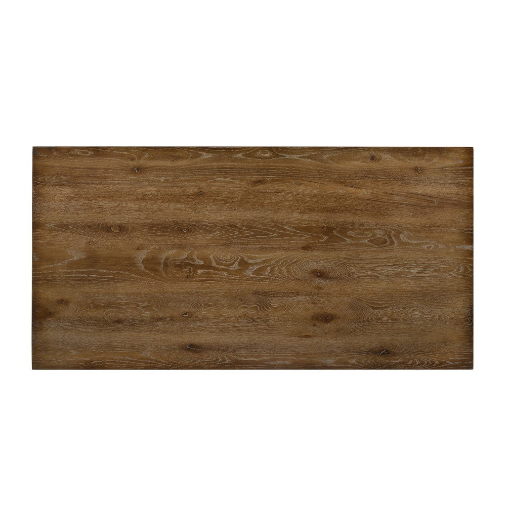 Counter Height Wooden Dining Table with Open Bottom Shelf, Brown - AMF-70830