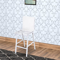 Counter Height Dining Chair Clear Acrylic, Chrome, Set of 2 - AMF-72592