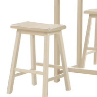 Spacious Counter Height Set, Off White, 3 Piece Pack - AMF-73052