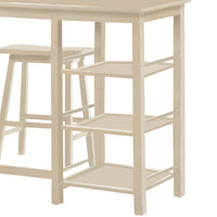 Spacious Counter Height Set, Off White, 3 Piece Pack - AMF-73052