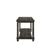 Counter Height Wooden Dining Table with Open Bottom Shelf, Gray - AMF-73830