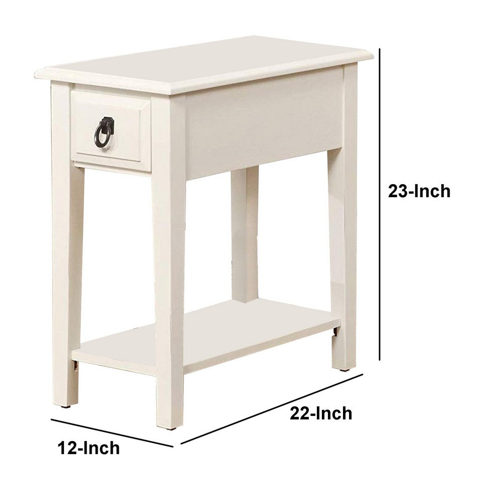 Smart Looking Side Table, White - AMF-80513