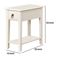 Smart Looking Side Table, White - AMF-80513
