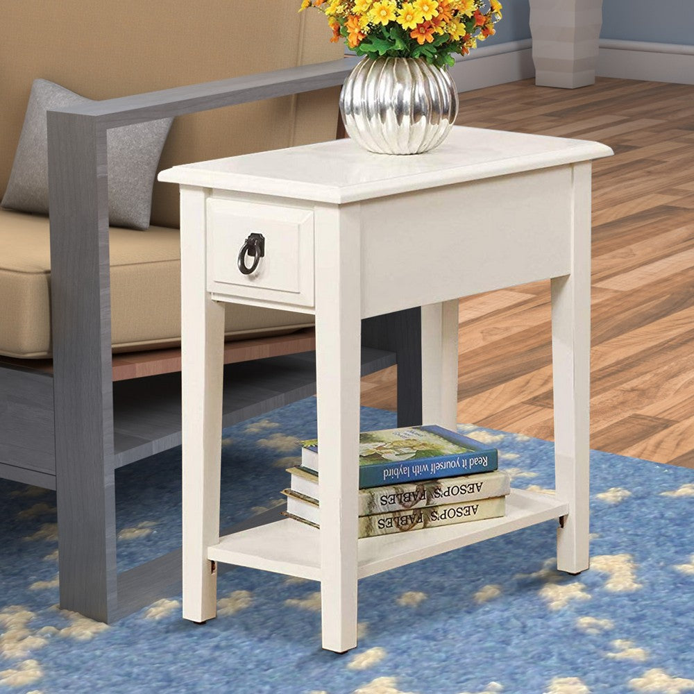 Smart Looking Side Table, White - AMF-80513