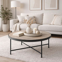 BM156782 Charming Coffee Table, Weathered Oak Brown